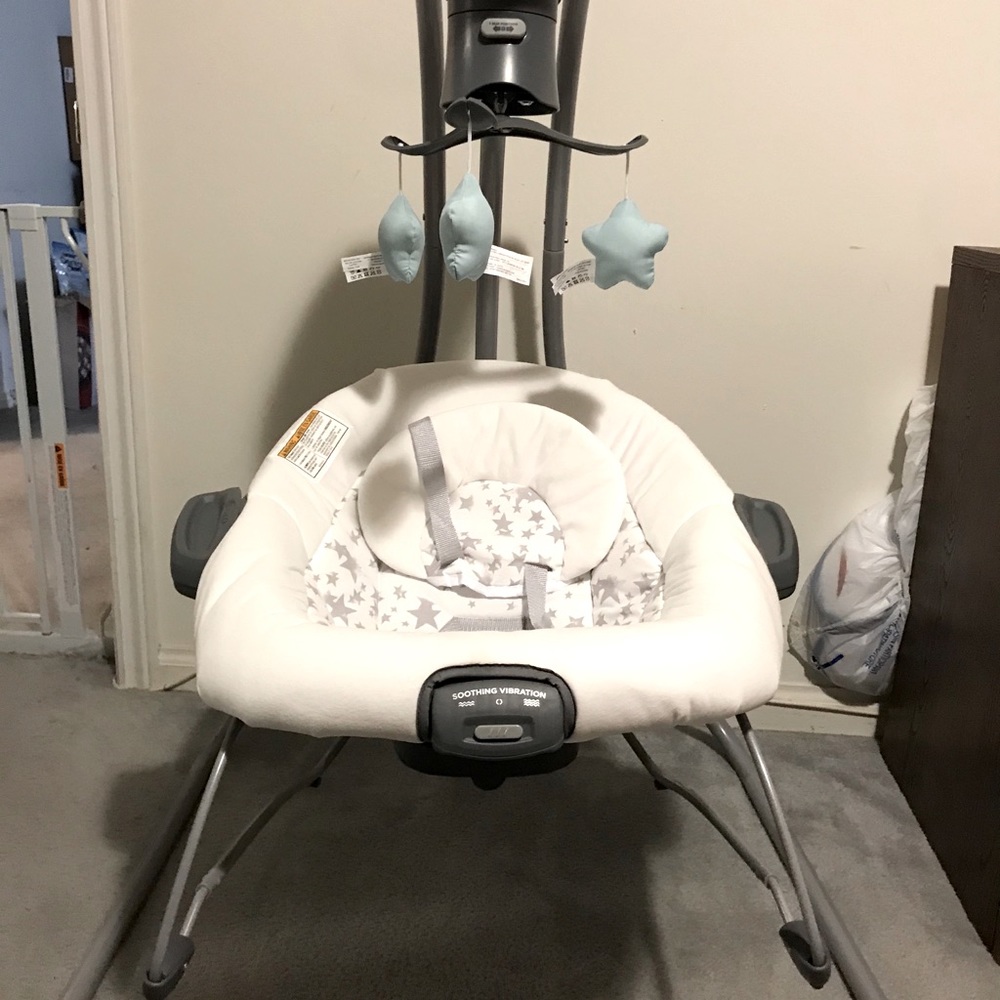 Baby swing and portable bouncer